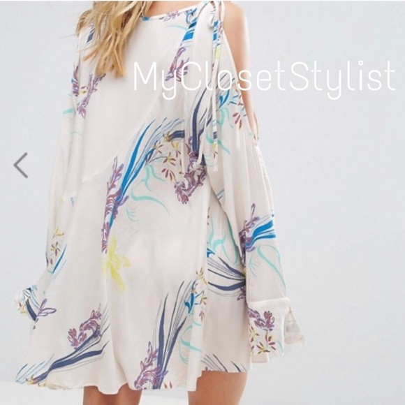 Free People Off Shoulder Mini Dress NWT Open OS XS - Picture 3 of 4